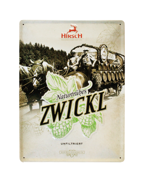 Hirsch Zwickl Retro-Werbeschild
