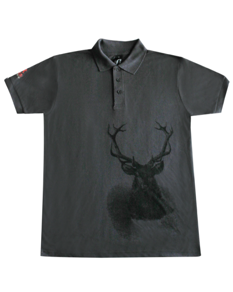 Hirsch Polo-Shirt anthrazit