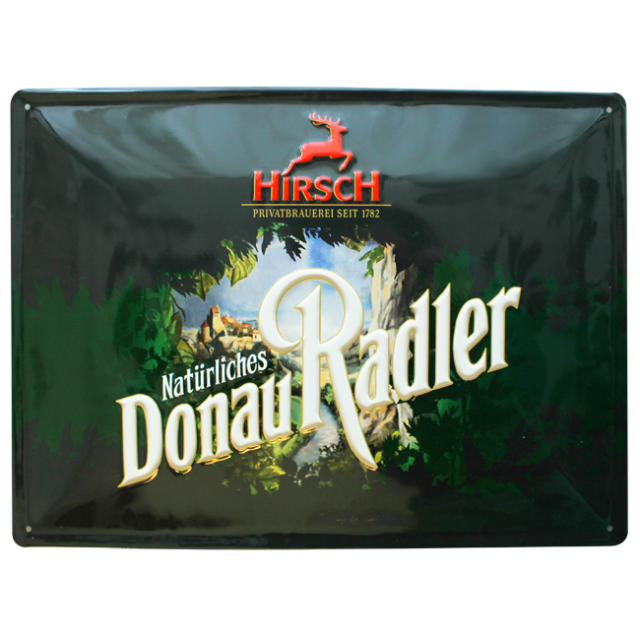 Hirsch Donau Radler Retro-Werbeschild